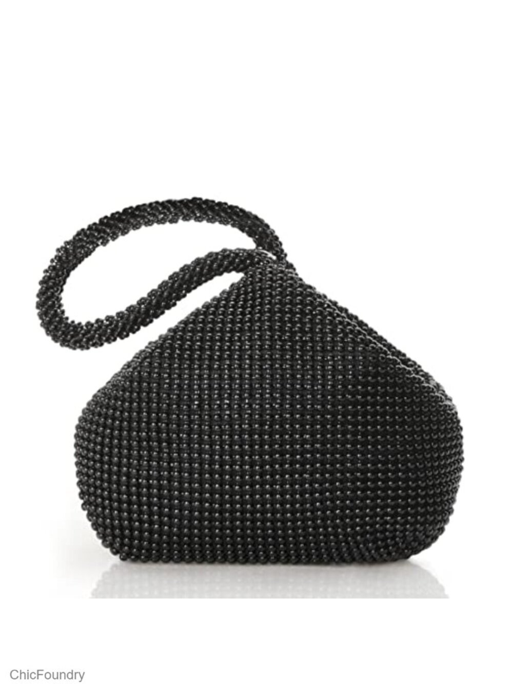 BABEYOND Beaded Clutch Triangle Evening Bag Satin Wristlet